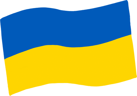 Handdrawn Organic Ukraine Flag